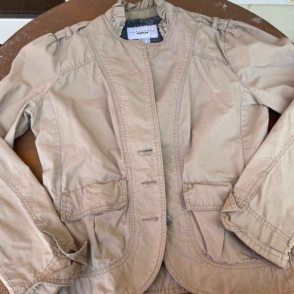 Timeless Sanctuary surpluses Khaki blazer sz m - Picture 3 of 7
